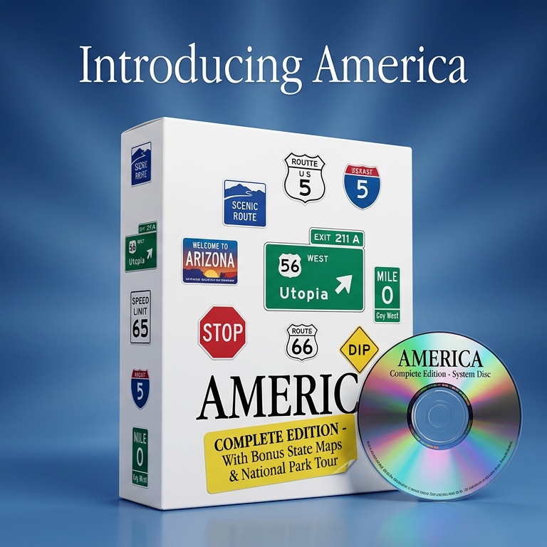 America Complete Edition: software box and CD
